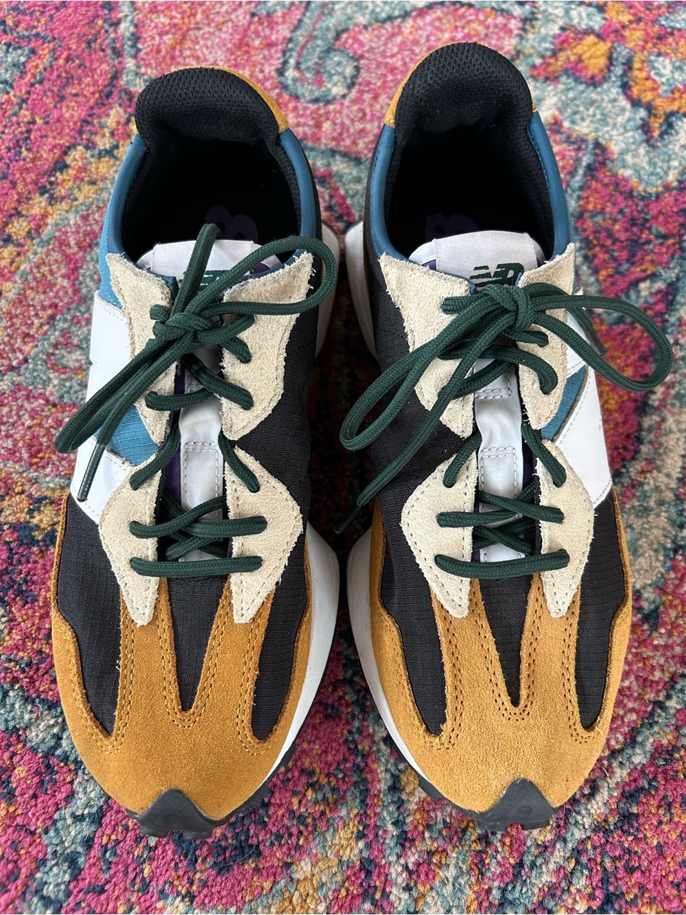 New Balance | Women’s Brown/Teal ‘Workwear Moonstone’ 327 Lace Up Sneakers Sz 10 - Picture 6 of 16